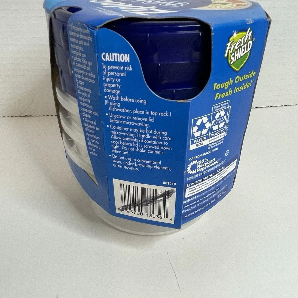 Ziploc Twist n Lock Loc 3-Pack Small Round Plastic Containers + Lids 1 Pint NEW!